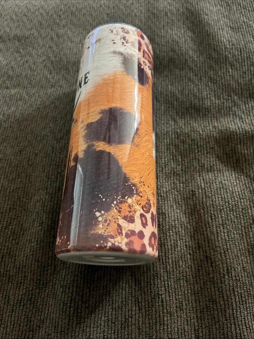 Yellowstone Dutton Ranch 1883 Leopard Print Tumbler - Orange/Brown